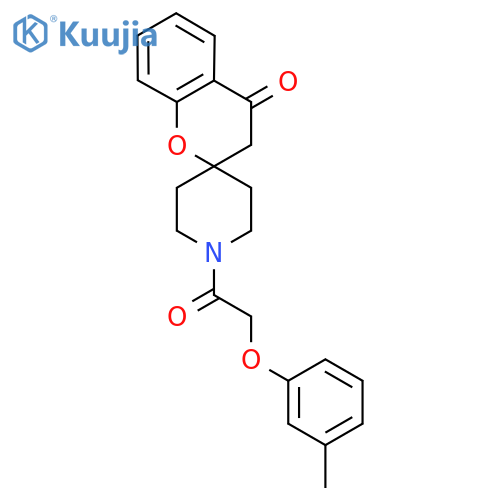 1'-2-(3-methylphenoxy)acetyl-3,4-dihydrospiro1-benzopyran-2,4'-piperidine-4-one structure