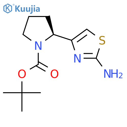 (S)-Tert-butyl 2-(2-aminothiazol-4-YL)pyrrolidine-1-carboxylate structure