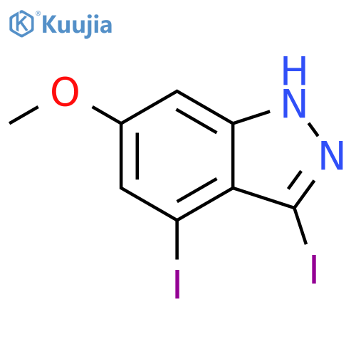 3,4-Diiodo-6-methoxy (1H)indazole structure