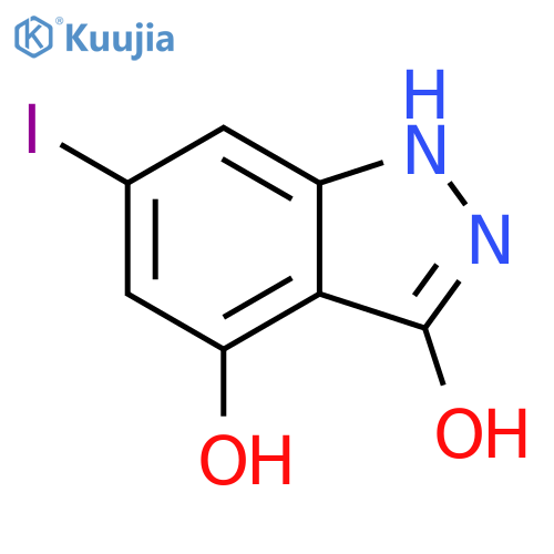 6-IODO-3,4-DIHYDROXYINDAZOLE structure
