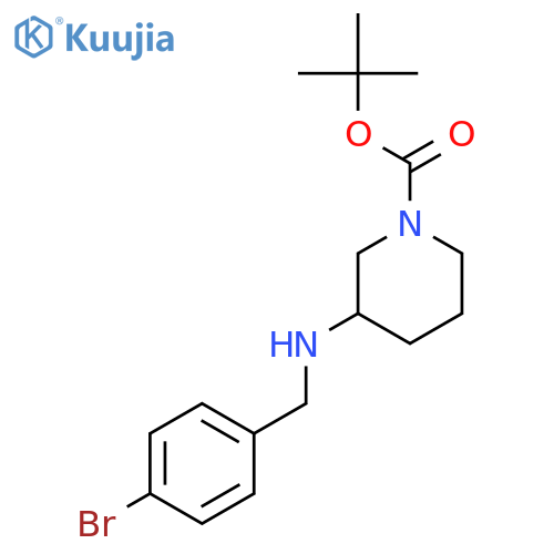 tert-butyl 3-{[(4-bromophenyl)methyl]amino}piperidine-1-carboxylate structure