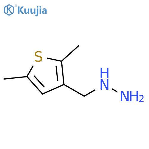 (2,5-dimethylthiophen-3-yl)methylhydrazine structure