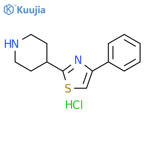 Piperidine, 4-(4-phenyl-2-thiazolyl)-, dihydrochloride structure