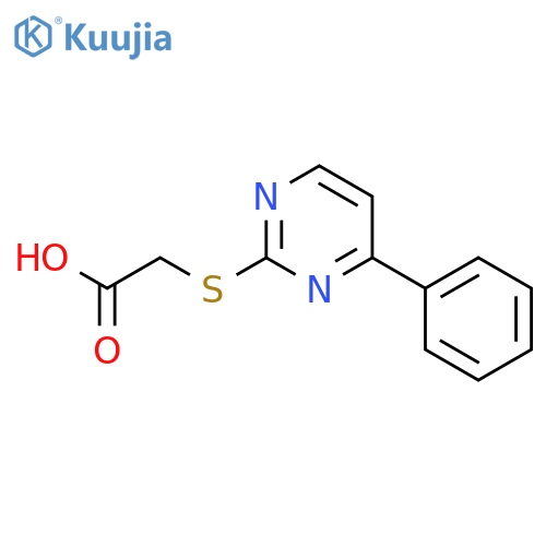 Acetic acid, [(4-phenyl-2-pyrimidinyl)thio]- structure