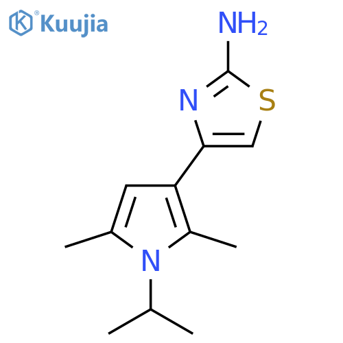 4-(1-Isopropyl-2,5-dimethyl-1H-pyrrol-3-yl)-thiazol-2-ylamine structure