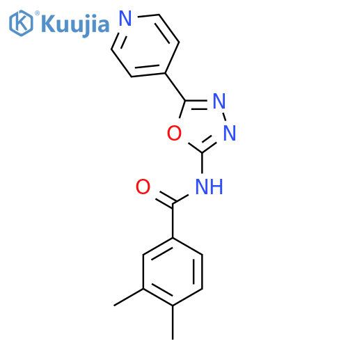 3,4-dimethyl-N-5-(pyridin-4-yl)-1,3,4-oxadiazol-2-ylbenzamide structure