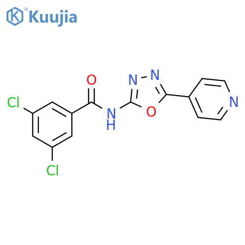 3,5-dichloro-N-5-(pyridin-4-yl)-1,3,4-oxadiazol-2-ylbenzamide structure