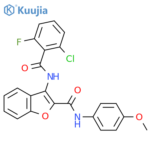 3-(2-chloro-6-fluorobenzamido)-N-(4-methoxyphenyl)-1-benzofuran-2-carboxamide structure