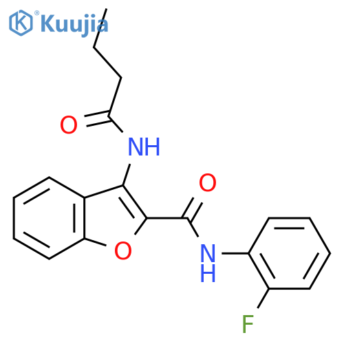 3-butanamido-N-(2-fluorophenyl)-1-benzofuran-2-carboxamide structure