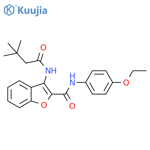 3-(3,3-dimethylbutanamido)-N-(4-ethoxyphenyl)-1-benzofuran-2-carboxamide structure