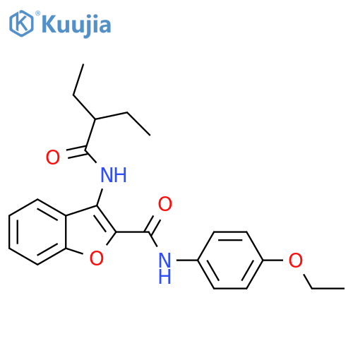 N-(4-ethoxyphenyl)-3-(2-ethylbutanamido)-1-benzofuran-2-carboxamide structure