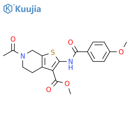 methyl 6-acetyl-2-(4-methoxybenzamido)-4H,5H,6H,7H-thieno2,3-cpyridine-3-carboxylate structure