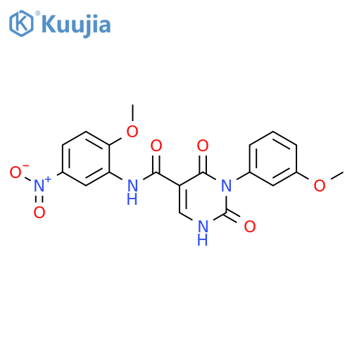 N-(2-methoxy-5-nitrophenyl)-3-(3-methoxyphenyl)-2,4-dioxo-1,2,3,4-tetrahydropyrimidine-5-carboxamide structure