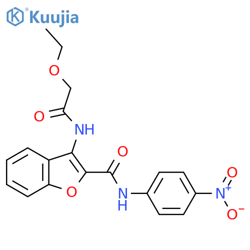 3-(2-ethoxyacetamido)-N-(4-nitrophenyl)-1-benzofuran-2-carboxamide structure