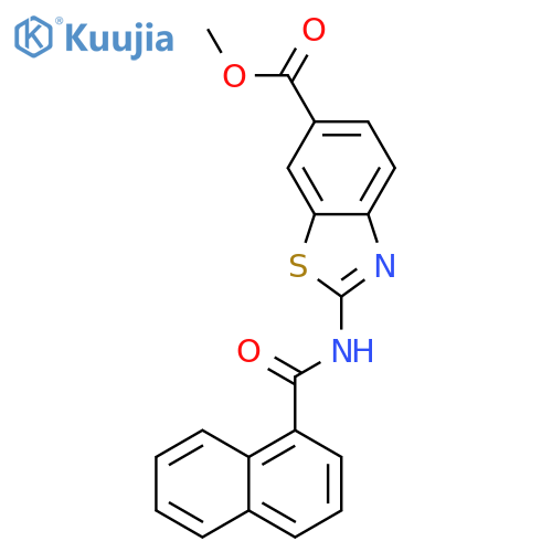 methyl 2-(naphthalene-1-amido)-1,3-benzothiazole-6-carboxylate structure