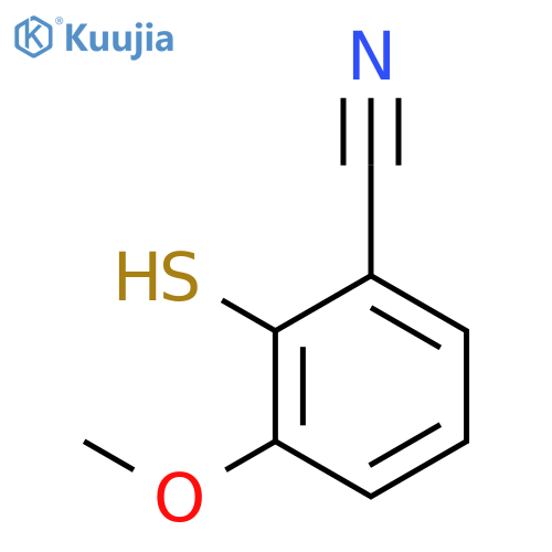 Benzonitrile, 2-mercapto-3-methoxy- structure