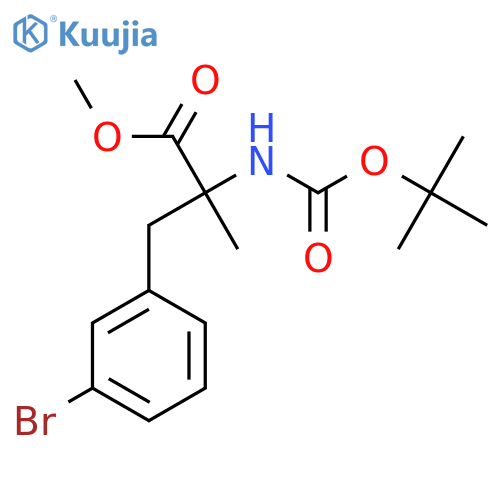 Methyl 3-(3-bromophenyl)-2-((tert-butoxycarbonyl)amino)-2-methylpropanoate structure
