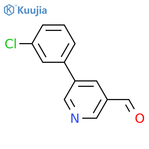 5-(3-chlorophenyl)pyridine-3-carbaldehyde structure