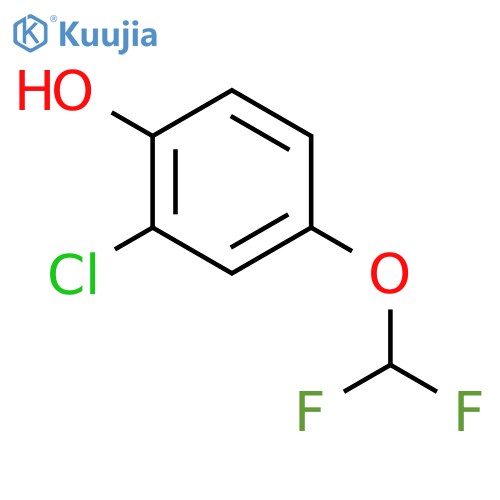 Phenol, 2-chloro-4-(difluoromethoxy)- structure
