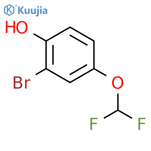 Phenol, 2-bromo-4-(difluoromethoxy)- structure
