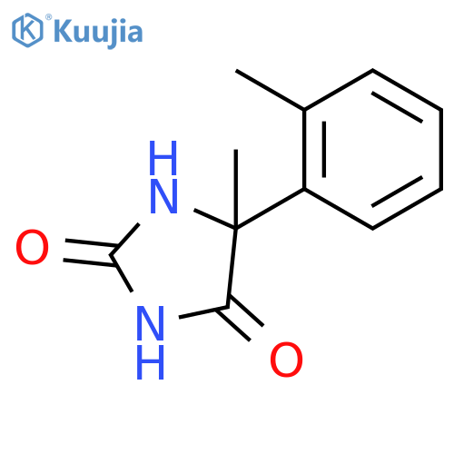 5-methyl-5-(2-methylphenyl)imidazolidine-2,4-dione structure