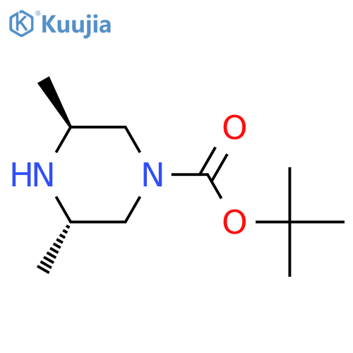 tert-butyl (3S,5S)-3,5-dimethylpiperazine-1-carboxylate structure