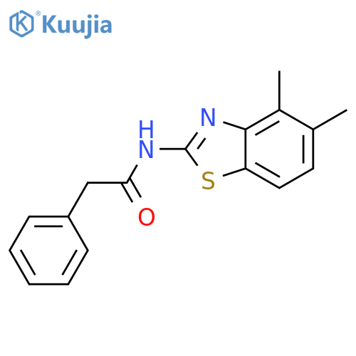 N-(4,5-dimethyl-1,3-benzothiazol-2-yl)-2-phenylacetamide structure