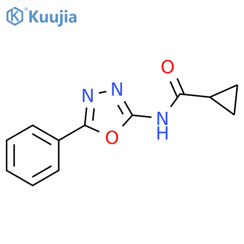 N-(5-phenyl-1,3,4-oxadiazol-2-yl)cyclopropanecarboxamide structure