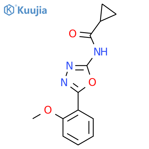 N-5-(2-methoxyphenyl)-1,3,4-oxadiazol-2-ylcyclopropanecarboxamide structure