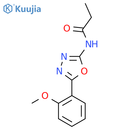 N-5-(2-methoxyphenyl)-1,3,4-oxadiazol-2-ylpropanamide structure
