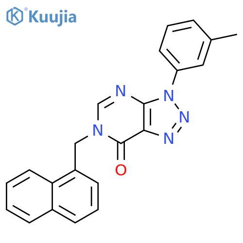 3-(3-methylphenyl)-6-(naphthalen-1-yl)methyl-3H,6H,7H-1,2,3triazolo4,5-dpyrimidin-7-one structure