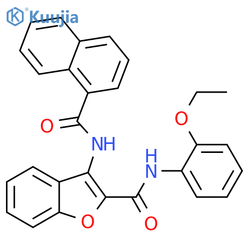 N-(2-ethoxyphenyl)-3-(naphthalene-1-amido)-1-benzofuran-2-carboxamide structure