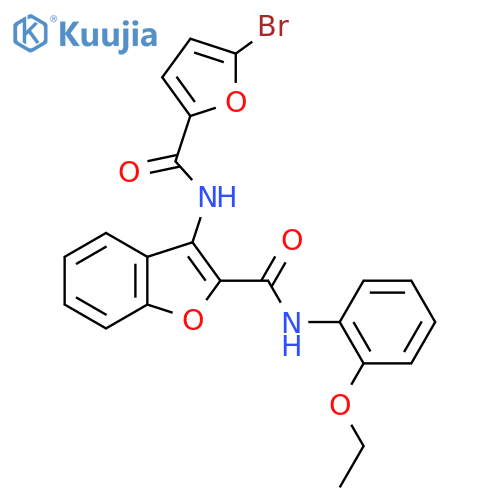 3-(5-bromofuran-2-amido)-N-(2-ethoxyphenyl)-1-benzofuran-2-carboxamide structure
