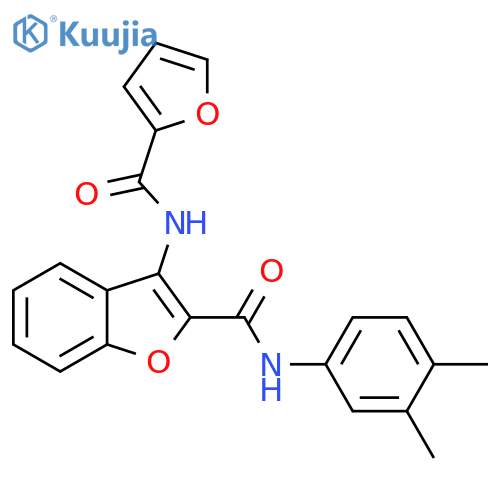 N-(3,4-dimethylphenyl)-3-(furan-2-amido)-1-benzofuran-2-carboxamide structure