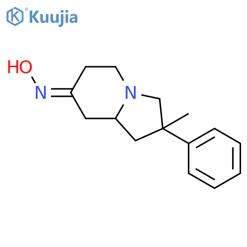 7(1H)-Indolizinone, hexahydro-2-methyl-2-phenyl-, oxime structure