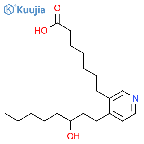 3-Pyridineheptanoic acid, 4-(3-hydroxyoctyl)- structure