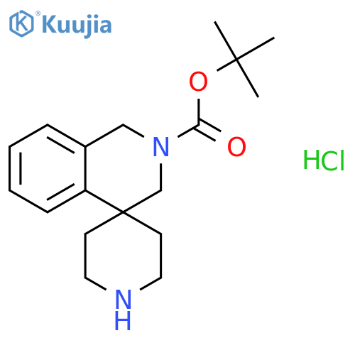 Tert-Butyl 1H-spiro[isoquinoline-4,4'-piperidine]-2(3H)-carboxylate hydrochloride structure