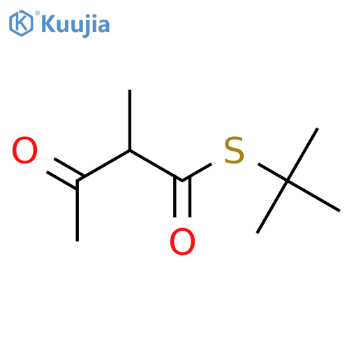 Butanethioic acid, 2-methyl-3-oxo-, S-(1,1-dimethylethyl) ester structure