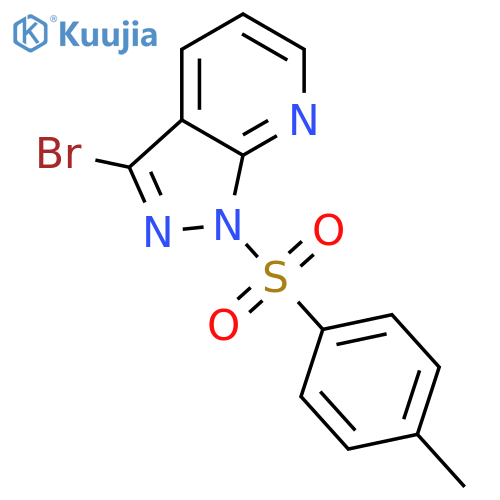 3-bromo-1-(4-methylbenzenesulfonyl)-1H-pyrazolo[3,4-b]pyridine structure