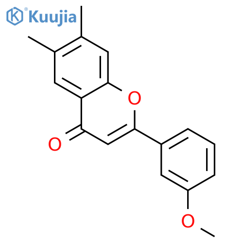 4H-1-Benzopyran-4-one, 2-(3-methoxyphenyl)-6,7-dimethyl- structure