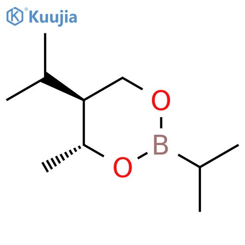 1,3,2-Dioxaborinane, 4-methyl-2,5-bis(1-methylethyl)-, trans- structure