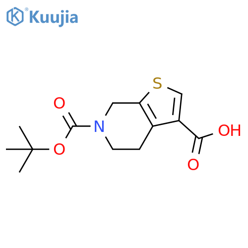 6-[(tert-butoxy)carbonyl]-4H,5H,6H,7H-thieno[2,3-c]pyridine-3-carboxylic acid structure