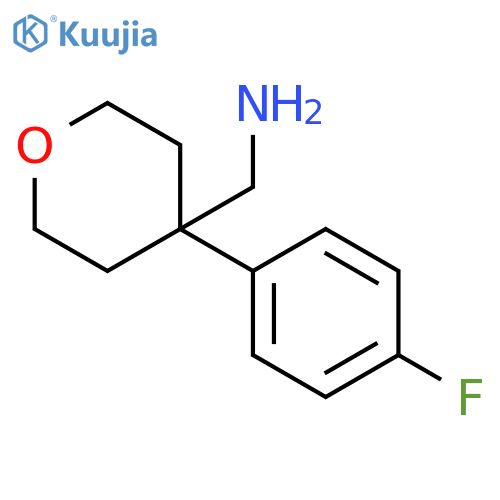 1-[4-(4-fluorophenyl)oxan-4-yl]methanamine structure
