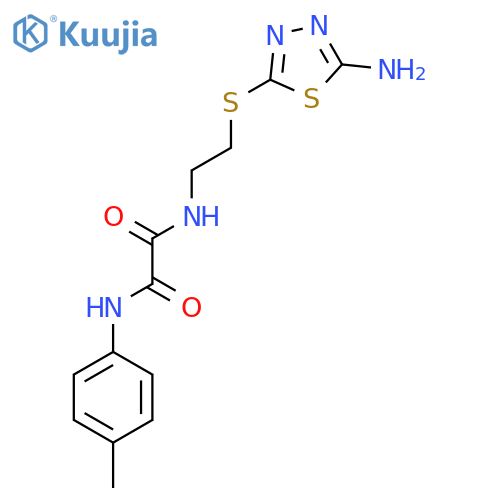 N-{2-(5-Amino-1,3,4-thiadiazol-2-yl)thioethyl}-N'-(4-methylphenyl)ethanediamide structure