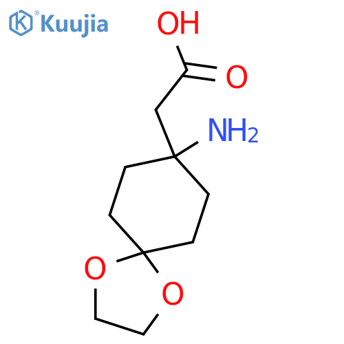 2-(8-amino-1,4-dioxaspiro[4.5]decan-8-yl)acetic acid structure