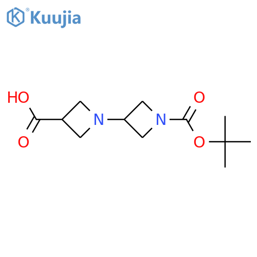 1-(1-tert-butoxycarbonylazetidin-3-yl)azetidine-3-carboxylic acid structure