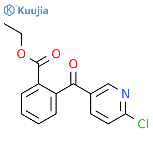 2-Chloro-5-(2-ethoxycarbonylbenzoyl)pyridine structure