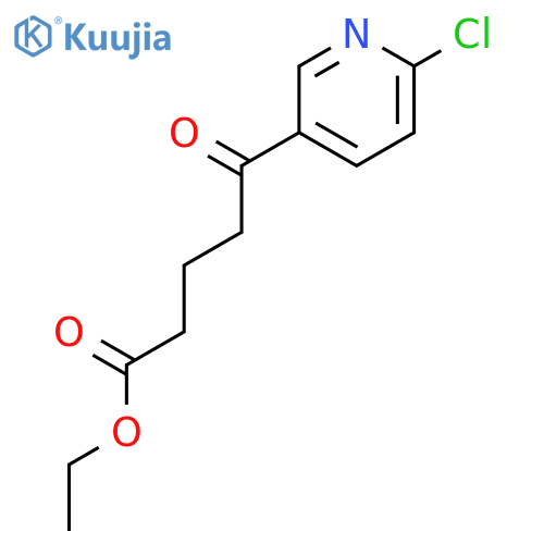 Ethyl 5-(6-chloropyridin-3-yl)-5-oxopentanoate structure