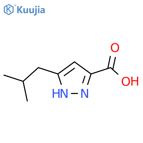 3-(2-Methylpropyl)-1H-pyrazole-5-carboxylic acid structure