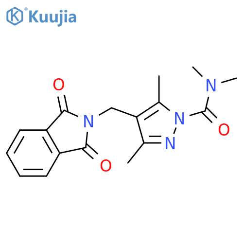 4-(1,3-dioxo-2,3-dihydro-1H-isoindol-2-yl)methyl-N,N,3,5-tetramethyl-1H-pyrazole-1-carboxamide structure